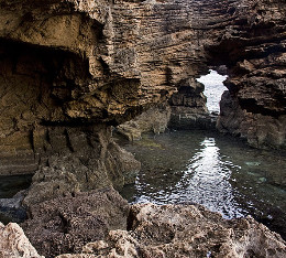 rocks and cliff Cala Blanca