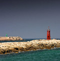 Vuurtoren in de haven van Denia