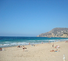 playa de arena Calpe