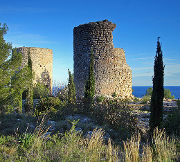 alte Windmühlen auf dem Montgo