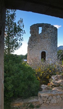 Ruines van de windmolens op La Plana